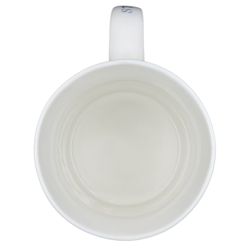 Inside view of the Starbucks Architect Series Houston vintage mug showing a smooth white ceramic design