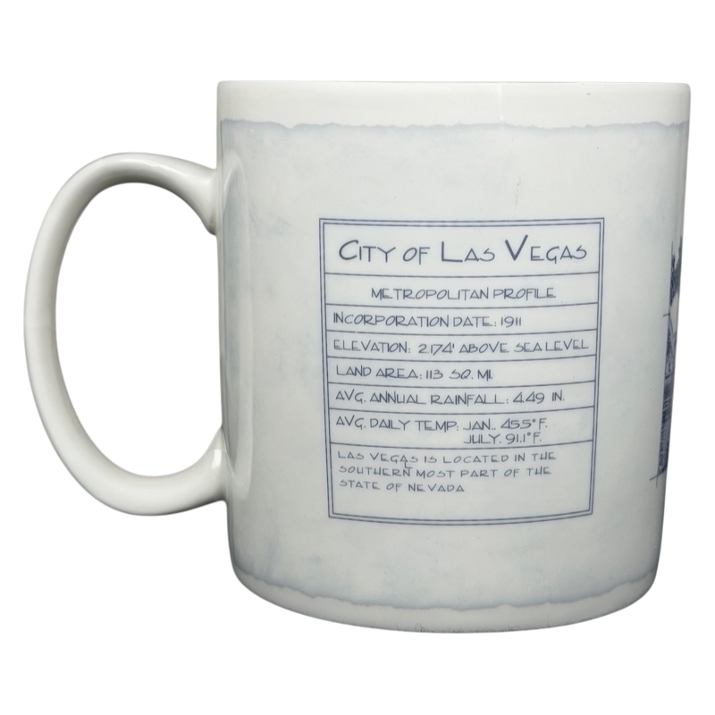 Starbucks Architect Series Las Vegas vintage mug featuring city profile and elevation details