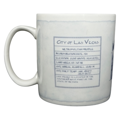 Starbucks Architect Series Las Vegas vintage mug featuring city profile and elevation details
