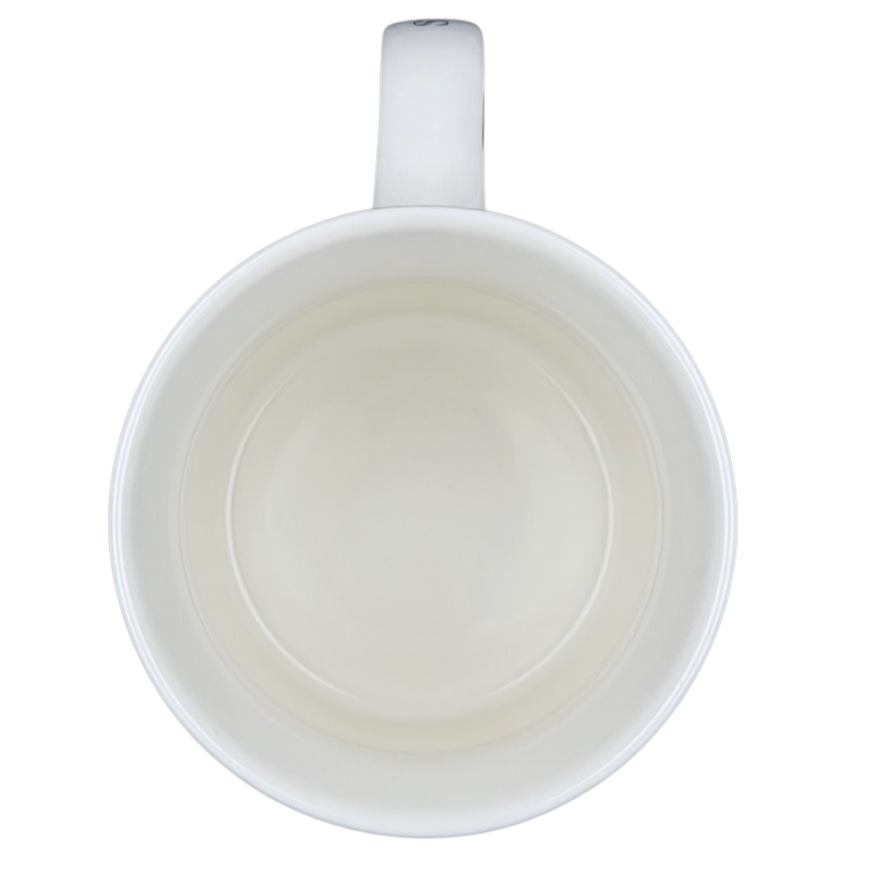 Interior view of the Starbucks Architect Series Las Vegas vintage mug showing its smooth white finish