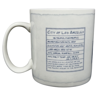 Starbucks Architect Series Los Angeles vintage mug featuring city profile and historical details