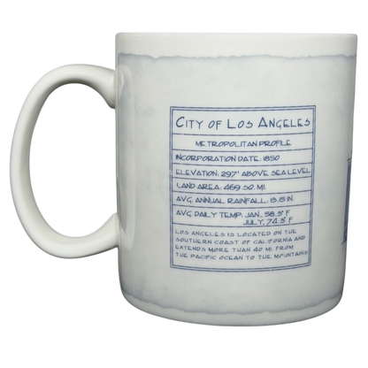 Starbucks Architect Series Los Angeles vintage mug featuring detailed city profile information