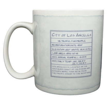 Starbucks Architect Series Los Angeles vintage mug featuring city profile and elevation details