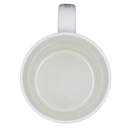 Inside view of the Starbucks Architect Series Los Angeles vintage mug in classic white ceramic.