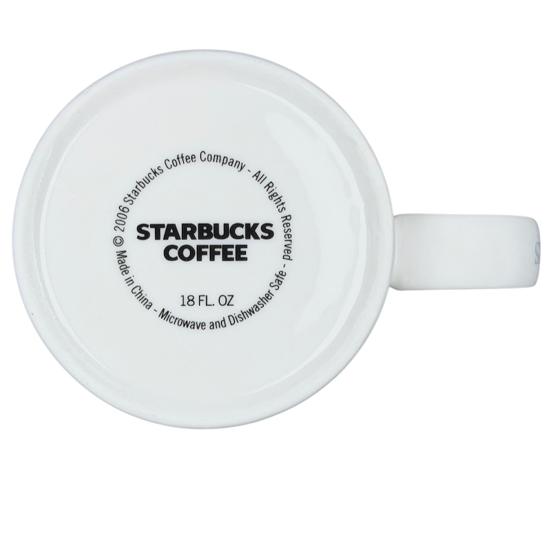 Starbucks Architect Series Seattle vintage mug with a classic white design and 18 fl oz capacity