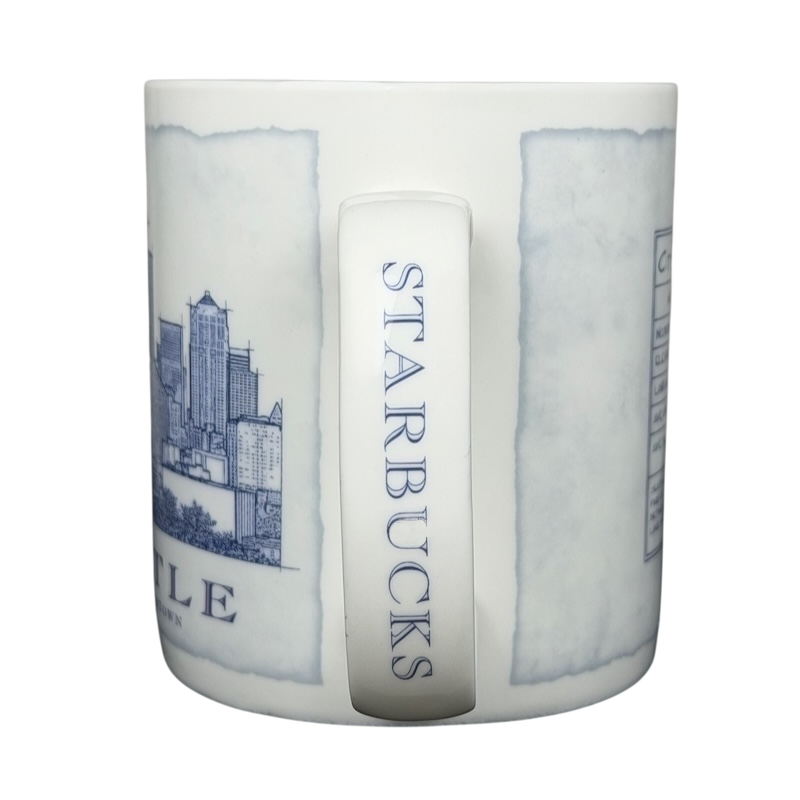Starbucks Architect Series Seattle vintage mug featuring iconic Seattle skyline design