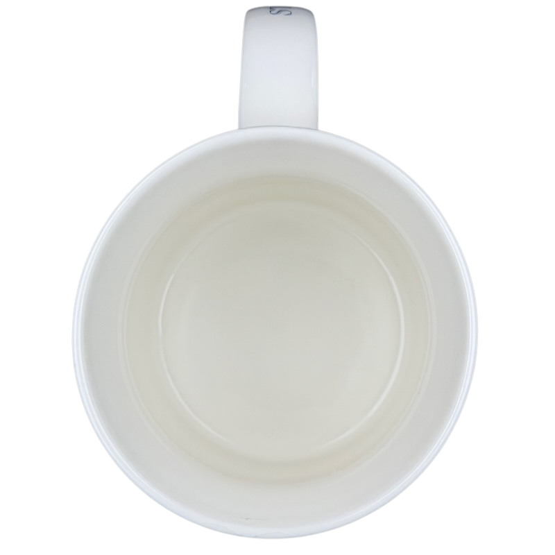 Empty inside view of Starbucks Architect Series Seattle vintage mug showcasing its clean design