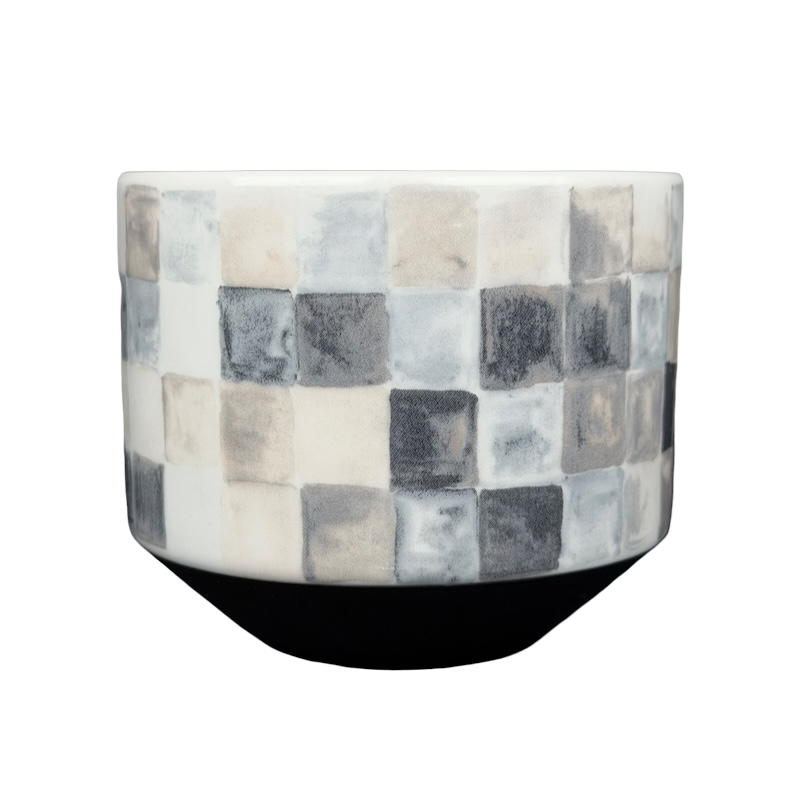 Starbucks artisan heritage mug featuring a stylish checkered pattern in neutral tones