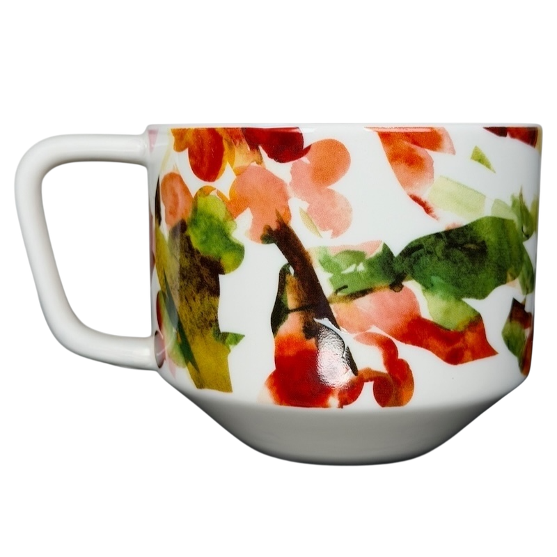 Starbucks Artisan Series collectible mug with colorful floral design for coffee enthusiasts