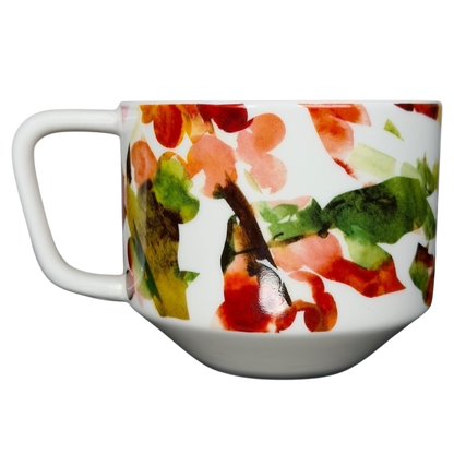 Starbucks Artisan Series collectible mug with colorful floral design for coffee enthusiasts
