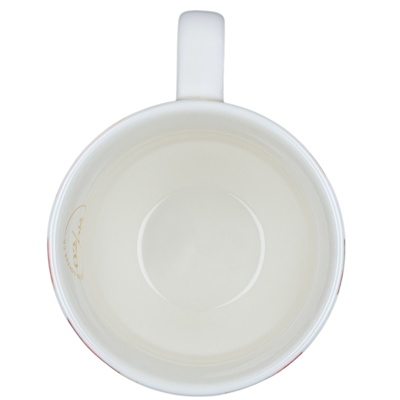 Top view of a Starbucks Artisan Series collectible mug showcasing its smooth interior design