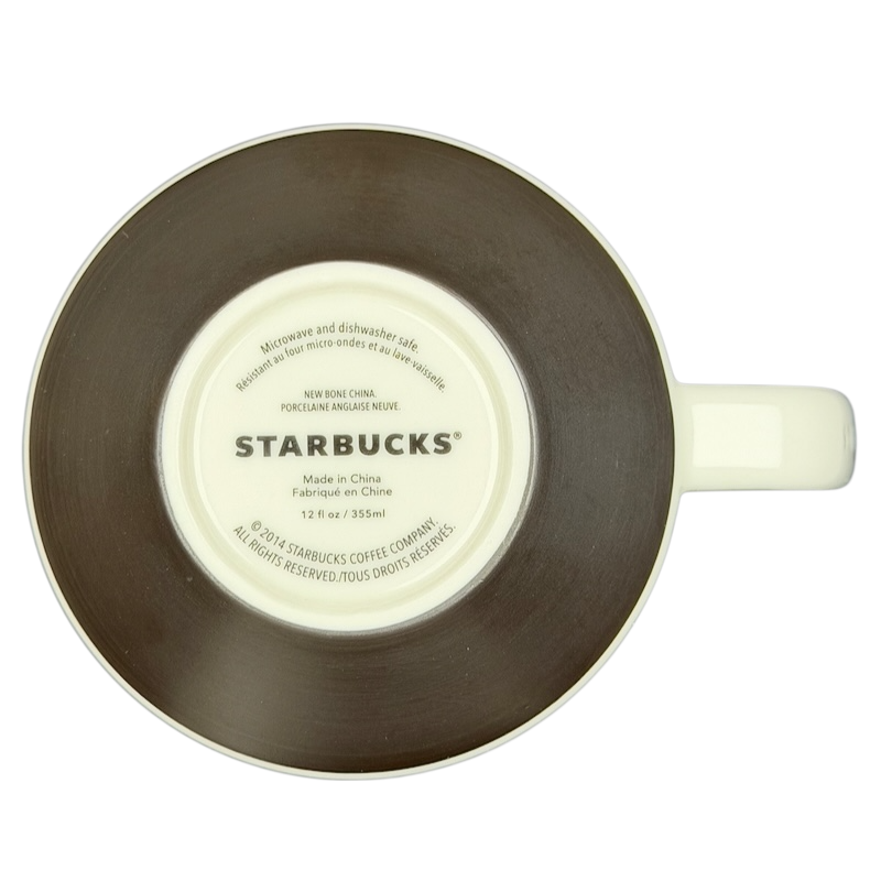 Starbucks Artisan Series vintage mug with a brown and cream design and a 12 oz capacity