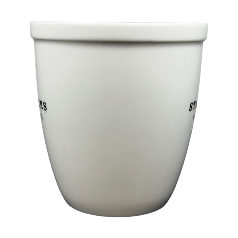 Starbucks Barista Abbey ESTD 1971 Mug 2001 in simple white ceramic design