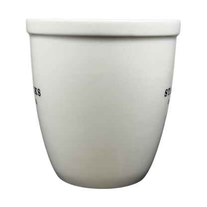 Starbucks Barista Abbey ESTD 1971 Mug 2001 in simple white ceramic design