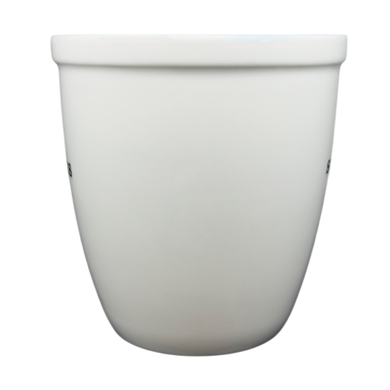 Starbucks Barista Abbey ESTD 1971 Mug 2001 in simple white ceramic design with no decorations