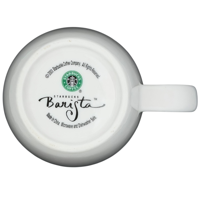 Starbucks Barista Abbey ESTD 1971 Mug 2001 with classic white design and logo on the bottom