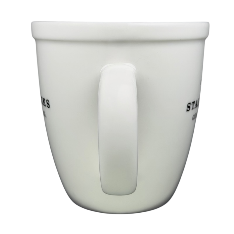 White Starbucks Barista Abbey ESTD 1971 Mug 2001 with a comfortable handle for coffee lovers