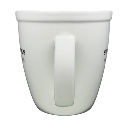 Starbucks Barista Abbey ESTD 1971 Mug 2007 in white ceramic with a classic handle