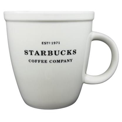 Starbucks Coffee Company Barista Abbey ESTD 1971  Black Font 2007 Mug