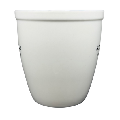 Starbucks Barista Abbey ESTD 1971 Mug 2007 in white ceramic with a minimalist design