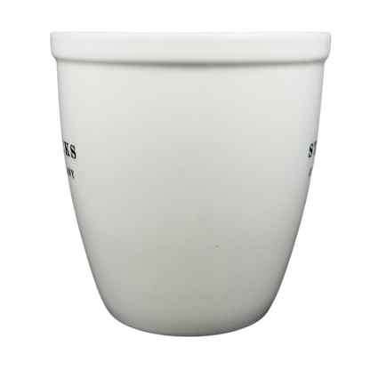 Starbucks Barista Abbey ESTD 1971 Mug 2007 in white ceramic with simple design