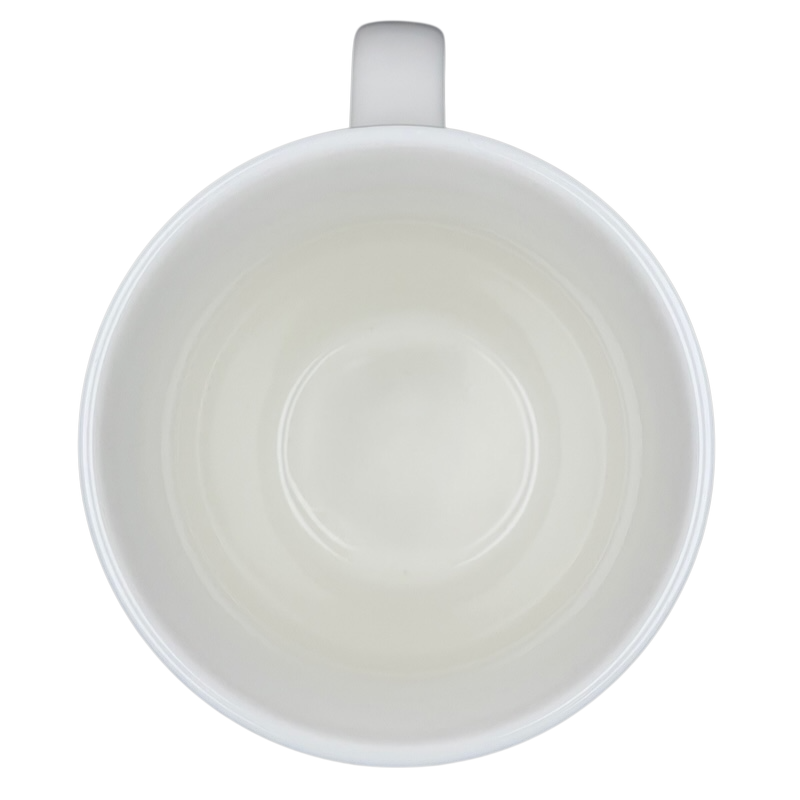 Inside view of the Starbucks Barista Abbey ESTD 1971 Mug 2007 showcasing its smooth ceramic finish
