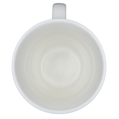 Inside view of the Starbucks Barista Abbey ESTD 1971 Mug 2007 showcasing its smooth ceramic finish