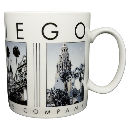 Barista City Scenes San Diego Mug Starbucks featuring iconic San Diego landmarks in black and white
