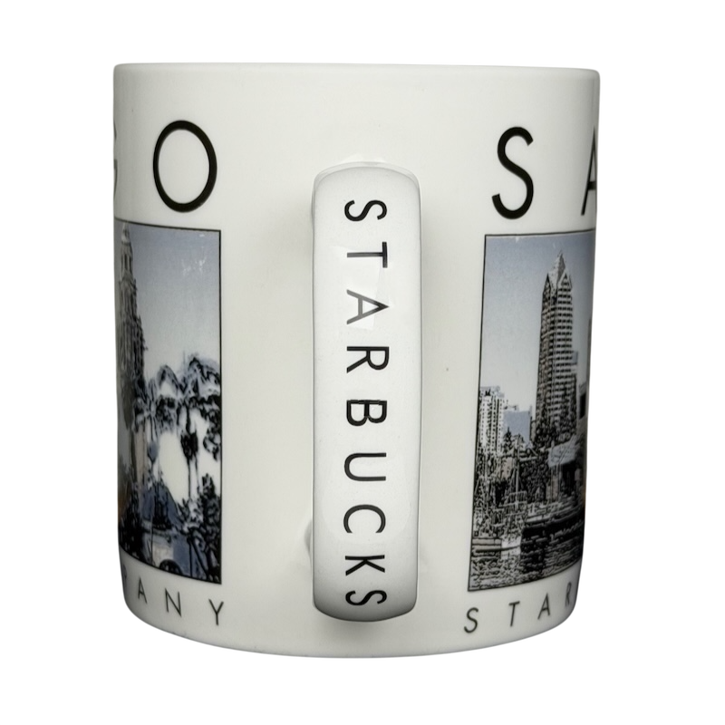 Barista City Scenes San Diego Mug Starbucks featuring iconic city skyline and landmarks