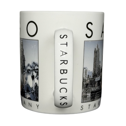 Barista City Scenes San Diego Mug Starbucks featuring iconic city skyline and landmarks