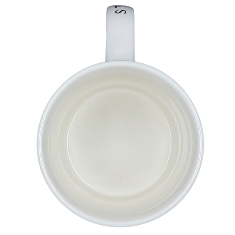 Inside view of the Starbucks Barista City Scenes San Diego Mug featuring a clean white design