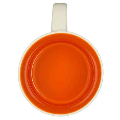 Top view of the Starbucks Been There Series Arizona mug featuring a vibrant orange interior