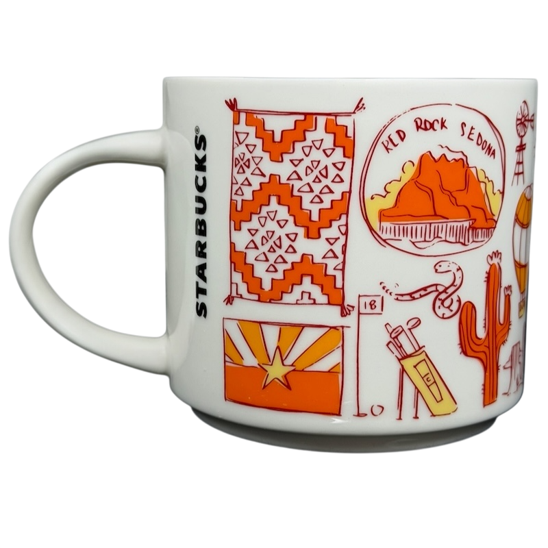 Starbucks Been There Series Arizona mug featuring colorful designs of local landmarks and culture