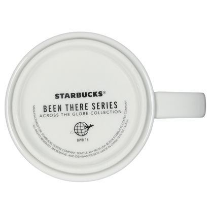 Bottom view of the Been There Series Los Angeles Mug Starbucks showcasing the logo and design details