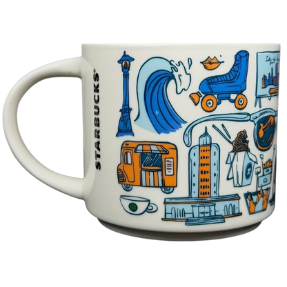 Been There Series Los Angeles Mug Starbucks featuring iconic landmarks and vibrant colors