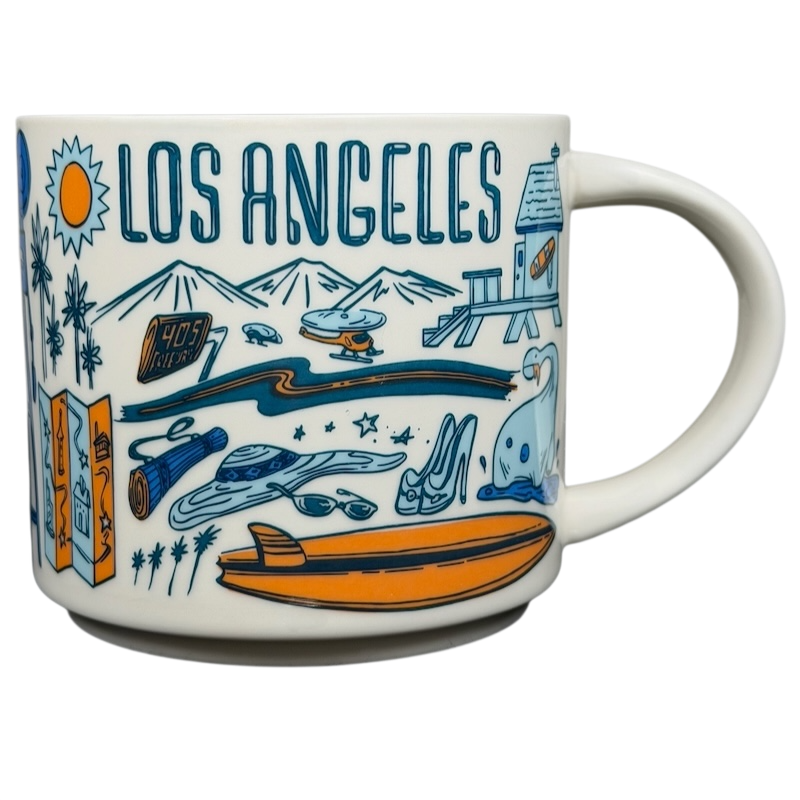 Been There Series Los Angeles Mug Starbucks featuring iconic city landmarks and vibrant designs