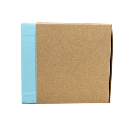 Brown and light blue box packaging for Starbucks Been There Series Maine mug on black background