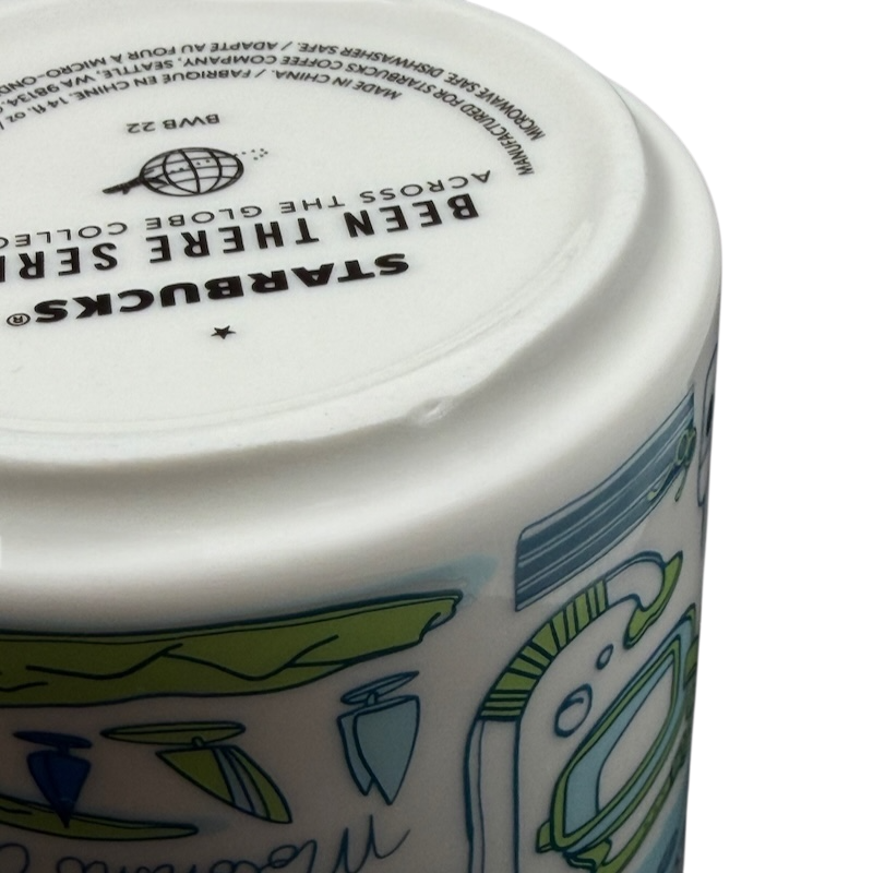 Bottom view of Been There Series Maui Mug Starbucks featuring colorful designs and tropical elements