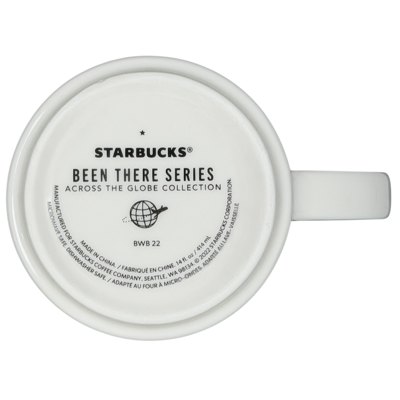 Top view of Starbucks Been There Series Maui Mug featuring a speckled white design