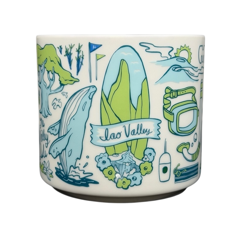 Been There Series Maui Mug Starbucks featuring Iao Valley and Hawaiian scenery illustrations