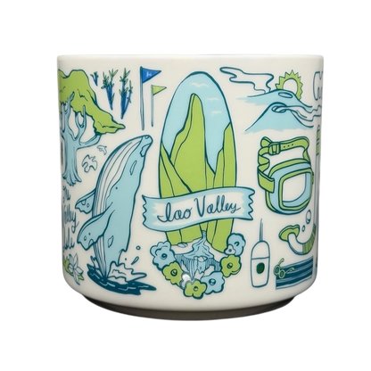 Been There Series Maui Mug Starbucks featuring Iao Valley and Hawaiian scenery illustrations