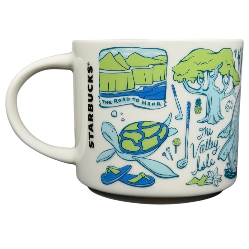 Been There Series Maui Mug Starbucks featuring vibrant illustrations of local landmarks and culture