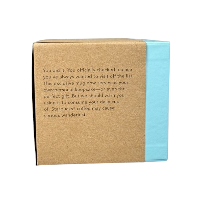 Starbucks Been There Series mug Texas packaging box with product description on kraft paper