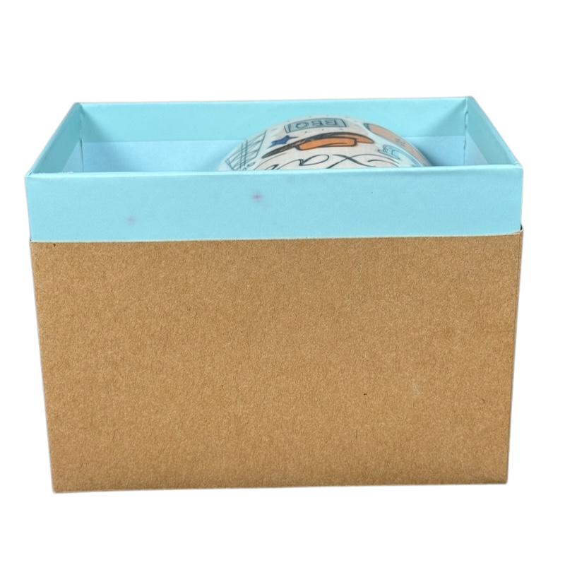 Starbucks Been There Series mug Texas partially visible inside blue and brown gift box