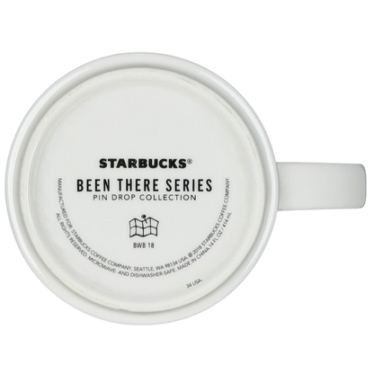 Bottom view of the Been There Series Pike Place Mug Starbucks with Pin Drop Collection details