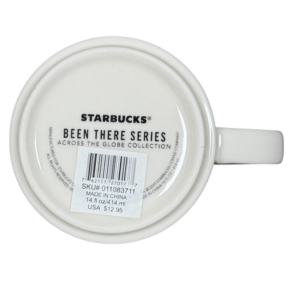 Bottom view of Starbucks Been There Tennessee mug showing label and barcode details