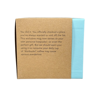 Starbucks Been There Tennessee mug packaging with description text on a brown box