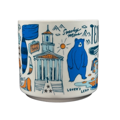 Starbucks Been There Tennessee mug featuring blue bear and Smoky Mountains illustrations