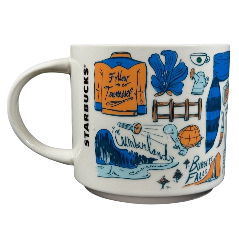 Starbucks Been There Tennessee mug with colorful Tennessee-themed illustrations and landmarks