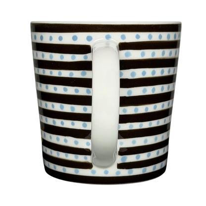 Starbucks Blue Polka Dots Stripes Mug with a stylish design for coffee enthusiasts